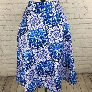 Blue, White and Purple skirt from The Limited